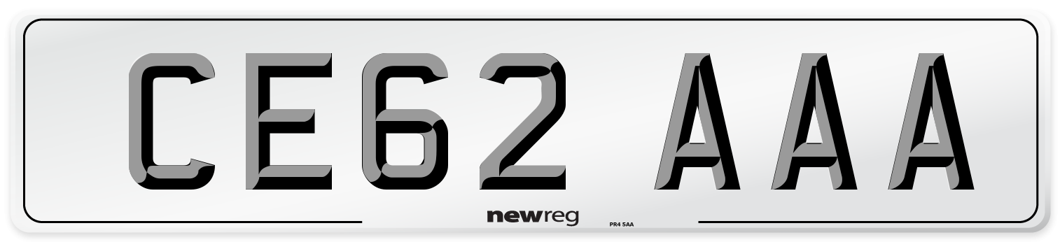 CE62 AAA Number Plate from New Reg